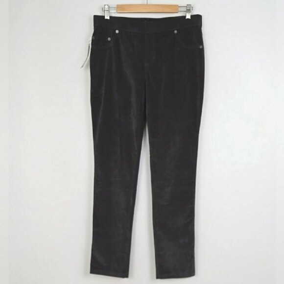 Kenneth Cole Reaction Women's Corduroy Pants Charcoal Grey Stretch Size 8 - Picture 1 of 15